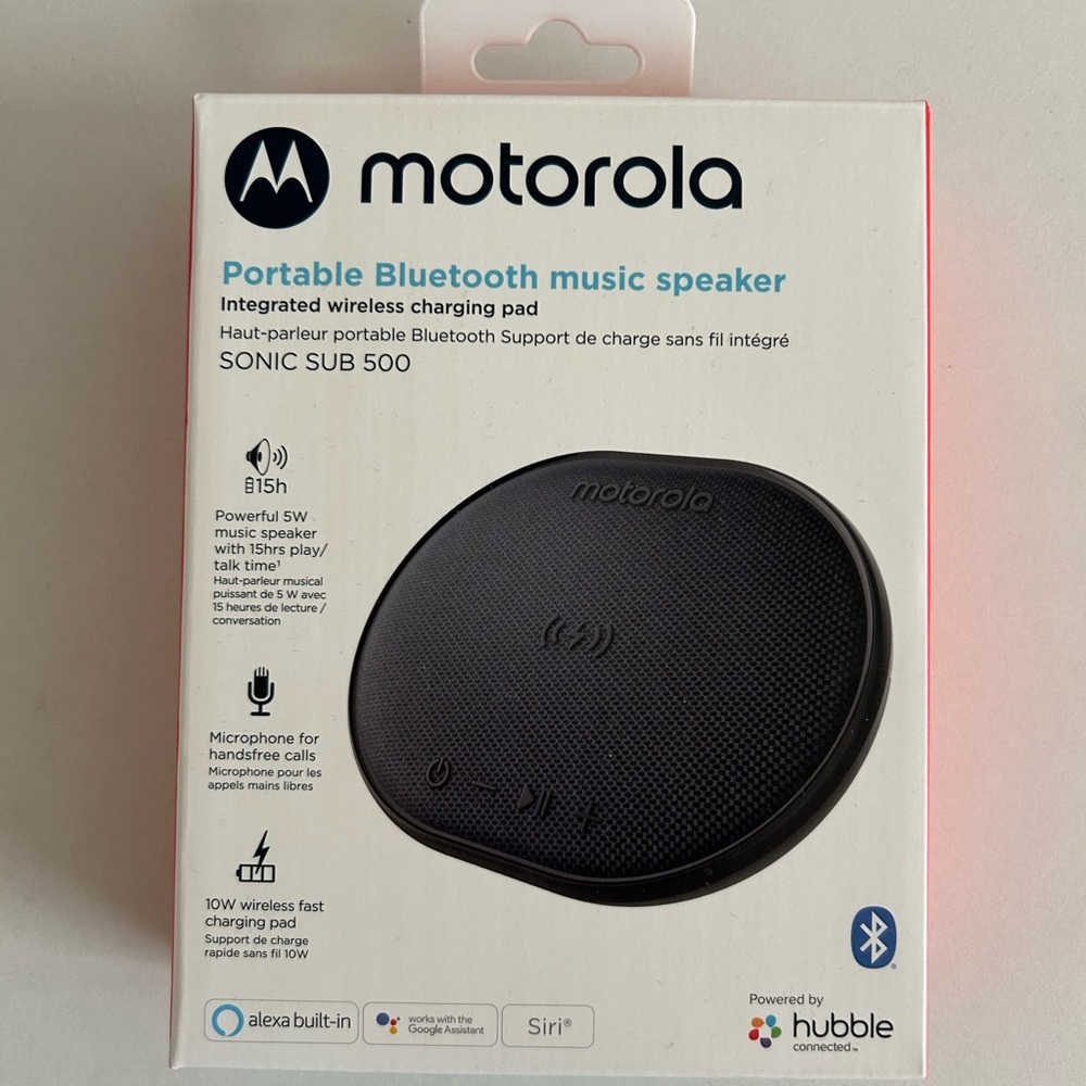 Motorola bluetooth speaker/ wireless charger